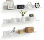 Z metnal Wall Shelves, Floating Shelves, Metal Bathroom Shelf for Storage Organization, Aluminum, Wall Mounted, White, 20 inch, 2 Pack