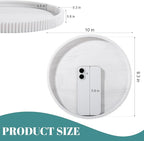 Silicone Bathroom Tray Round Kitchen Counter Organizer Decorative Vanity Accessories Coffee Table Decor for Perfume, Candle, Soap Dish, 10 Inch, Marble