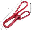 50pcs 2.2 Inches Colored Clothes Pins Waterproof Metal Chip Clips Steel Clip for Food Bag, Chips Bag, Paper