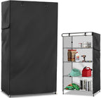 Wire Shelf Cover,600D Heavy Duty 100% Waterproof Shelf Covers for Wire Shelving,Outdoor Storage Shelves Cover for Metal Rack,36" W x 16" D x 72" H,Black