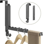 Over The Door Collapsible Drying Racks for Laundry, Indoor Small Hanging Clothes Drying Rack, Portable and Foldable Rv Clothes Drying Rack, Over The Door Clothes Hanger Towel Rack,Grey