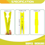 Colored Clothes Pins Wooden 100 Pack, Colored Clothespins Wood, Clothes Clips for Craft Classroom, 2.9 Inch, Yellow