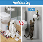 Cat & Dog Proof Toilet Paper Holder,Toilet Paper Protector Cover, Pet-Proof TP Guard Armor, TP Roll Holders,Prevents Pulling and Chewing (White)
