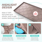 SIKADEER 40" x 22" Under Sink Mat Waterproof, Silicone Mat Kitchen Drawer Shelf and Cabinet Liner, Sink Protector for Kitchen Organizers and Storage, Boot Tray Pet Food Mats