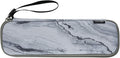 CM Reusable Portable Travel Tableware Carrying Bag Storage Case Cutlery Flatware Organziers for Straw Spoon Fork Chopsticks Utensil Holder (Marble White Pattern)