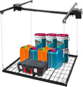 Overhead Garage Storage Rack, 250Lbs Load Capacity Lifting Storage Rack, Height Adjustable Ceiling Mounted Lift System, Heavy Duty Metal Overhead Shelf for Warehouse, Garage