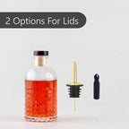 Simple Syrup Bottle, Glass Coffee Syrup Dispenser Bottle 7 OZ With Metal Pour Spout, Labels and Stopper, Glass Syrup Dispenser for Maple Honey Syrup Oil and Sauces, SC059
