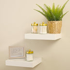 SheeChung 3-Pack Glass Apothecary Jars with Acrylic Vanity Tray - Bathroom Organizer Set for Qtip, Cotton Ball, Floss Picks - Luxury Style Bathroom Accessories Storage Canister（Gold)