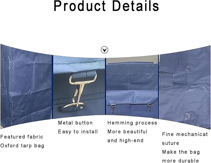 400L Commercial Laundry Cart Replacement Liner Bags,Removable Waterproof Liner for Cleaning/Utility Cart (Blue B)