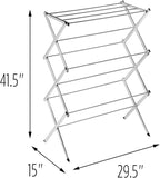 Honey-Can-Do Commercial Accordion Wood Drying Rack, Chrome, for Storage