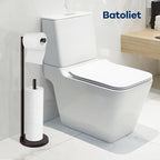 Toilet Paper Holder Stand, Bathroom Toilet Paper Roll Holder Stand with Reserve, Standing Toilet Paper Holder with Storage,Toilet Paper Roll Holder for 4 Rolls, Bronze