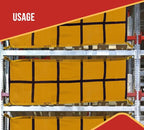 Mytee Products 2"x98.5" Pallet Rack Safety Nets for 8 ft Pallet Bays - 2400 lbs Breaking Strength Rack Safety Netting for Holding Pallets in Place - Warehouse Storage Shelving Accessories
