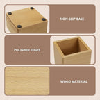 Desk Organizer Set of 3 - Wood Office Desk Accessories - Desk Organizers and Accessories for Women Men - Set incl. Pencil Pen Holder, Paperclip Storage and Sticky Note Holder
