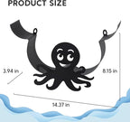 Octopus Toilet Paper Holder for Extra 8 Rolls, Decorative Metal Paper Holder, Funny Decorative Toilet Paper Storage Wall Mounted, Farmhouse Bathroom Animal Decor Accessoris Storage Cabinet
