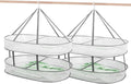 2 Tier Clothes Drying Rack Foldable, 31.5" Mesh Clothes Hanging Dryer, Space Saving Sweater Drying Rack, Laundry Rack,with Internal Fixation, for Clothes, Towels, Underwear, Indoor, Outdoor (2 Pcs)