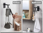 Kitchen Cooking Tool Utensil Holder - iNenya Kitchen Spatula Holder Spoon Organizer Hanging for Wall , Black Rotating Utensil Rack With 6 Hooks for Hanging Spoons,Pot Pan (Black-1)
