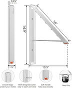 Dr.DJ Clothes Drying Rack, Wall-Mounted Retractable & Foldable Clothes Hanger for Laundry Room Organization and Storage, Clothes Hanger Rack for Dorm, Closet, Balcony(1 Pack, White)