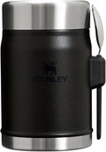 STANLEY Classic Food Jar and Spork | Vacuum Insulated Food Container | Wide Mouth Screw On Lid | Packable for Travel | Stainless Steel with Leakproof Lid | BPA-Free