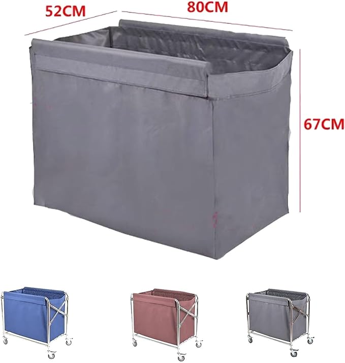 350-400L Large Capacity Commercial Laundry Cart Replacement Bags, Laundry Cart Oxford Cloth Liner Bag, Removable Waterproof Bag(A,80 * 52 * 67cm)