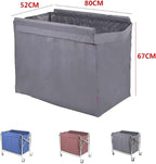350-400L Large Capacity Commercial Laundry Cart Replacement Bags, Laundry Cart Oxford Cloth Liner Bag, Removable Waterproof Bag(A,80 * 52 * 67cm)
