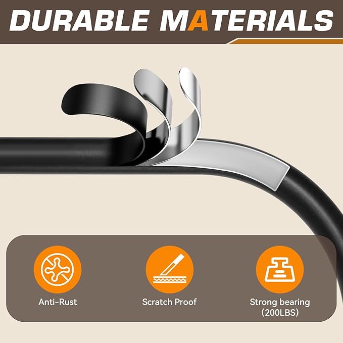 Galvanized Steel U Bike Parking Rack,34''H X 18.6''W Outdoor Commercial Bike Rack with Thickened Base, Ground Bike Rack for 1-3 Bikes