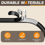 Galvanized Steel U Bike Parking Rack,34''H X 18.6''W Outdoor Commercial Bike Rack with Thickened Base, Ground Bike Rack for 1-3 Bikes