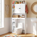 Gizoon 66''H Over The Toilet Storage Cabinet, Over Toilet Storage Cabinet White, Over Toilet Bathroom Organizer, with 2 Doors, Adjustable Shelf, for Bathroom, Laundry, White