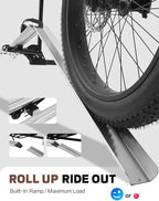 Single 1-Ebike Rack Hitch Mount with Ramp Foldable Bike Carrier 100 lbs. Capacity for Cars SUV Truck Trailer and RV