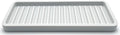 Happitasa Silicone Kitchen Sink Organizer Tray, Sponge Holder and Countertop Protector | Bathroom and Kitchen Soap Dish and Dispenser Tray (Light Grey, 9"x3.5", 5.6 Ounces)