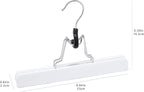 Amazon Basics Wooden Pants Hangers - White, (Pack of 60)