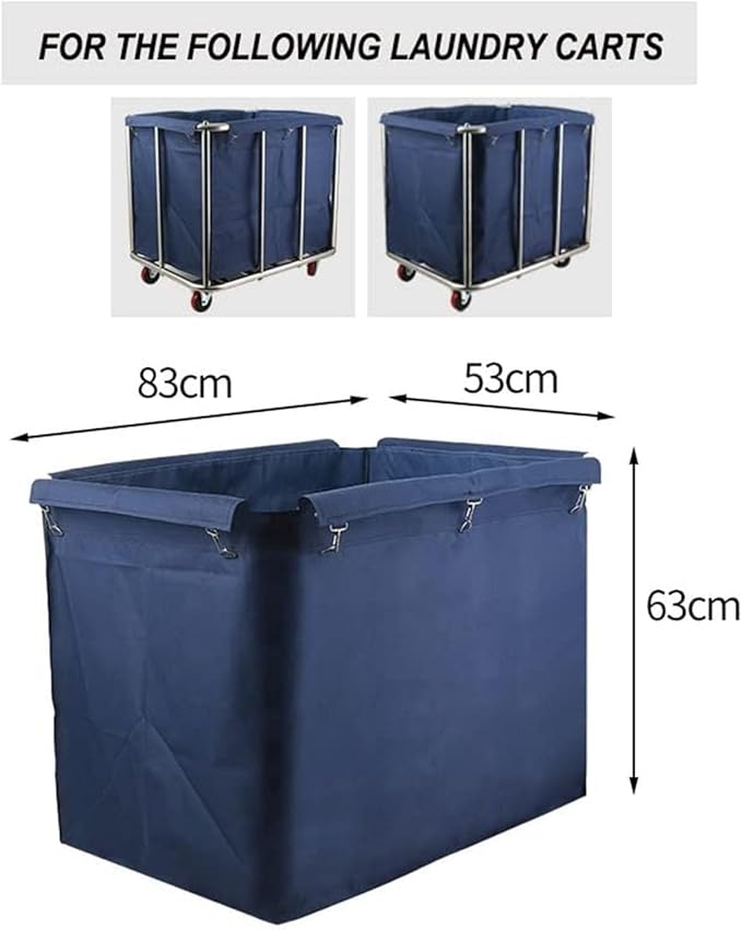 Laundry Cart Replacement Liner Bag - Large Capacity Waterproof Oxford Cloth Storage Bag for Rolling Laundry Baskets, Ideal for Laundry, Hotels, and Cleaning