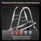 Cutting Board Rack Holder Stand - 304 Stainless Steel Chopping Board Organizer, Pan Rack with Stable Triangle Design, Stainless Steel Cutting Board Hold for Countertop Space Saving