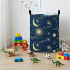 Baby Laundry Basket Baby Nursery Hamper Kids Laundry Basket Toy Storage Bin for Boys Room Decor Gift Baskets for Bedroom Bathroom(Moon Star)