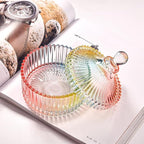 Colorful Glass Jar With Lid,Christmas Candy Dish,Candy Cookie Jars,Jewelry Box,Biscuit Containers Food Storage,Decorative Jar(Multi-Color)
