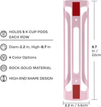 K Cup Holder for Keurig: Coffee Pod Holder for Counter Small Space - Kcup holder for Wall Mount (4, Pink)