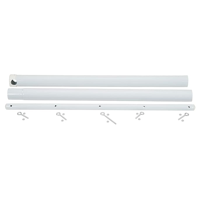 Household Essentials Mega Outdoor Clothesline Single T-Post, White