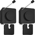 2 Pack Retractable Clothesline Indoor & Outdoor, 16.2 Ft Non-Sagging Stainless Steel Laundry Washing Line with Wall Mounted Heavy Duty Design, Space-Saving Clothing Drying Rack (Black)