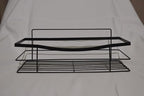 No-Drill Black Stainless Steel Bathroom Shelf – Waterproof, Rustproof, Adhesive Wall-Mounted Organizer