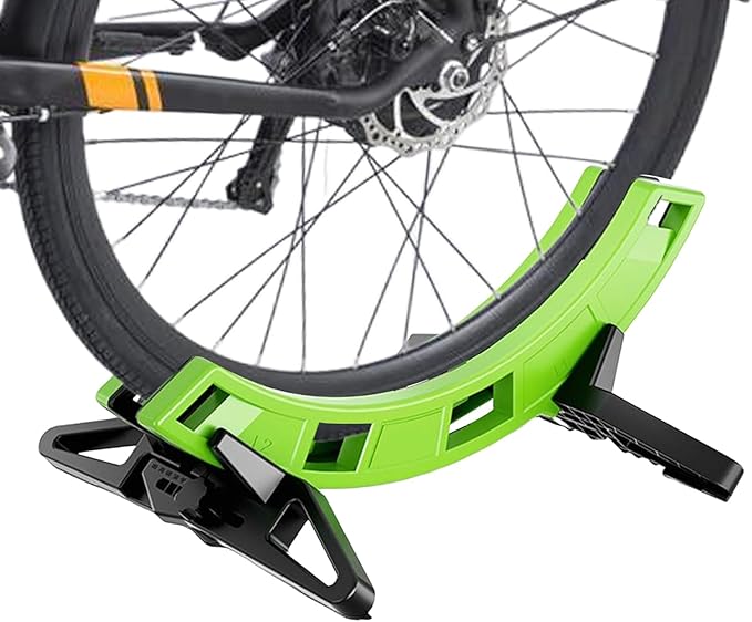 Bike Floor Stand - Adjustable Indoor Bike Display for Home | Scooter and Bicycle Parking Holder, Metal Construction, Space Saving Design, Ideal for Garage, Apartment or Workshop Storage