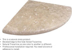 Tenedos Premium Quality Durango Cream Filled and Honed Ivory Light Travertine Bathroom Corner Shower Shelf 9'' (Pack of 2)