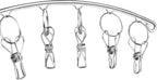 Toplife Clothes Hanger with 10 Clips, Stainless Steel, Windproof, for Drying Socks, Bras, Underwears, Baby Clothes, Hats, Scarfs, Towels, Pants and Gloves, Set of 4 (Indoors)