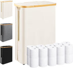 Extra Large Toilet Paper Storage Basket with Lid 49L Slim Toilet Paper Basket Holder Bin Container Organizer for Bathroom Hold up to 20 Regular Rolls or 15 Mega Rolls