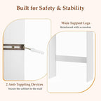 Giantex Over The Toilet Storage Cabinet, Double Door Space Saver Above Toilet with Adjustable Shelf & Open Storage Cube, Over Toilet Bathroom Organizer for Restroom, Laundry Room, White