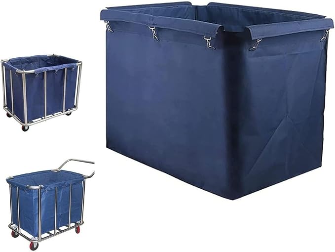 Laundry basket liner, Laundry cart liner bag,400L Commercial Cart Replacement Liner Bag, Rectangle Removable For Rolling Basket, For Trolley, For, Hotel, Cleaning Car(A)