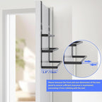 Over The Door Towel Rack, Over Door Towel Racks for Bathroom Door, 3 Tier Towel Storage Hanger Holder for Bathroom Accessories, 24 Inch Towel Bar for Hanging Towels, Black