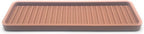 Happitasa Silicone Kitchen Sink Organizer Tray, Sponge Holder and Countertop Protector | Bathroom and Kitchen Soap Dish and Dispenser Tray (Mocha, 12"x4", 9.2 Ounces)