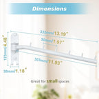 Alise Wall Mounted Drying Rack,Swivel Clothes Drying Rack Stainless Steel,Space Saving Clothes Hanger Rack,Heavty Duty Clothes Wall Drying Rack for Laundry Closet Bedroom/Bathroom,White