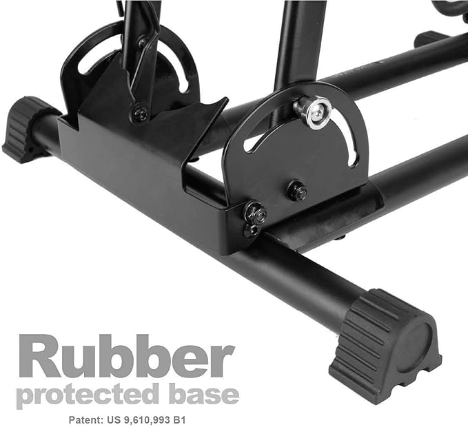 BikeHand Bicycle Floor Parking Rack Stand - for Mountain MTB & Road Bikes Indoor Outdoor Garage Storage - Fat Bike