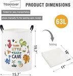 Baby Laundry Basket Baby Nursery Hamper Kids Laundry Basket Toy Storage Bin for Boys Room Decor Gift Baskets for Bedroom Bathroom(Dinosaur)