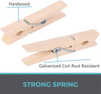 100pcs Clothes Pins Wooden Clothespins 3inch Heavy Duty Wood Clips for Hanging Clothes Pictures Outdoor